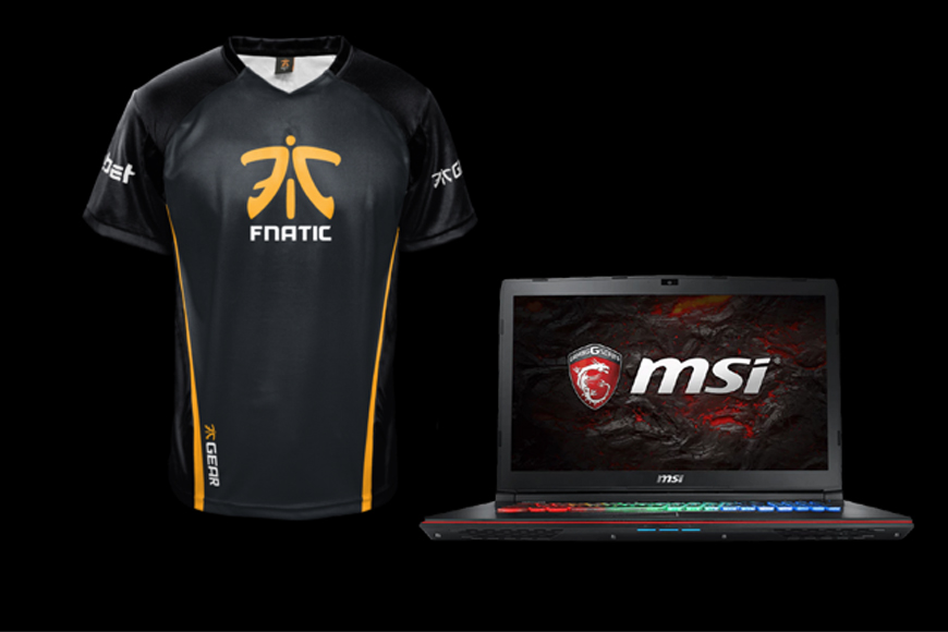 MSI is giving away a Fnatic jersey signed by the League of Legends team (laptop promotion)