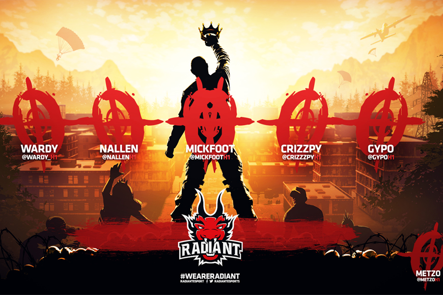 Radiant Esports expands into H1Z1, announces roster