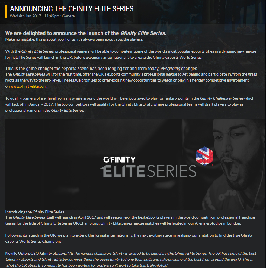 gfinity elite series ripoff