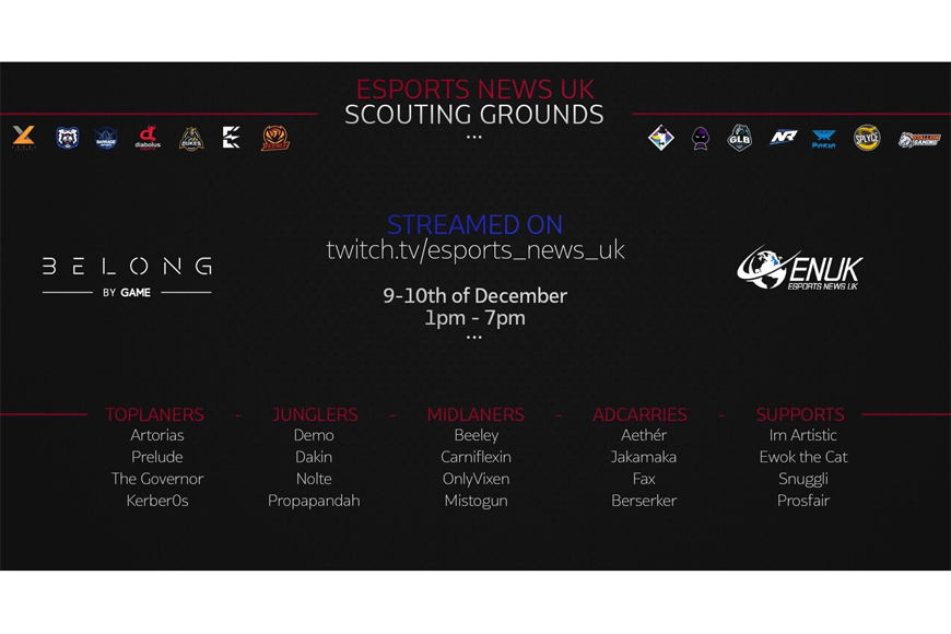 Watch the Esports News UK Scouting Grounds as it's streamed from GAME Belong Bristol this weekend