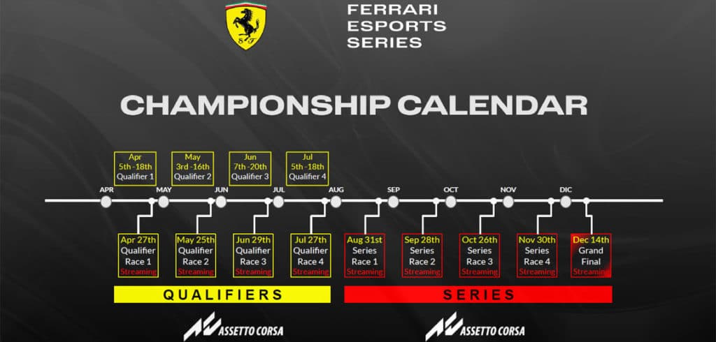 ferrari esports championship calendar