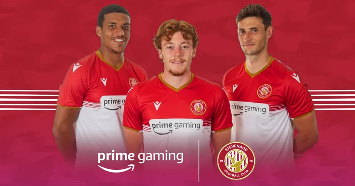 Amazon’s Prime Gaming signs two-year shirt sponsorship with Stevenage FC