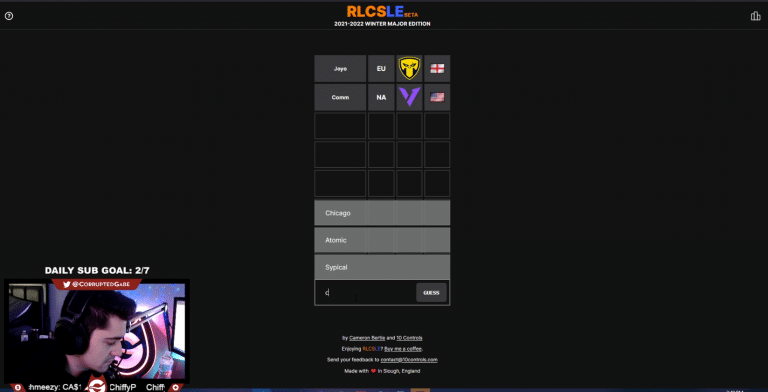 There's now a Rocket League RLCS version of Wordle with a twist