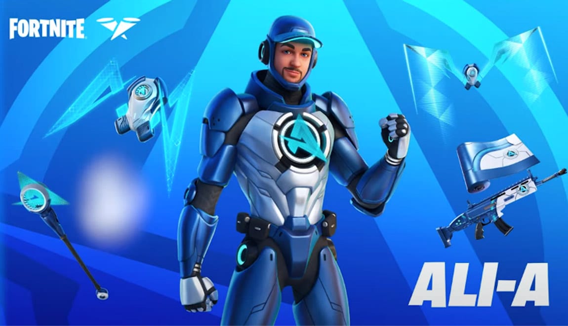 British YouTuber Ali-A gets Fortnite Icon Series Skin in-game with eight styles and various cosmetics