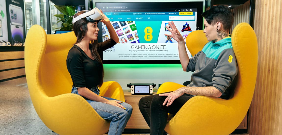 EE announces gaming team, adds gaming bays to 175+ stores and signs UK streamer RiaBish