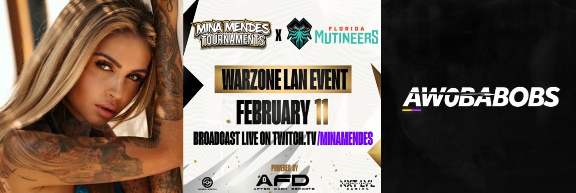 Mina Mendes announces Miami CoD LAN event with Florida Mutineers, becomes co-owner of UK esports org Aw0babobs