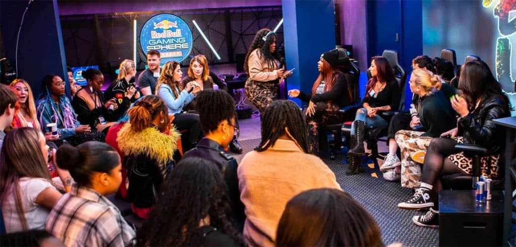 The Red Bull Gaming Sphere hosts HerStory Black Twitch UK and Nox Lumina's Women's History Month event. (Photo Credit: Charlotte Peers)