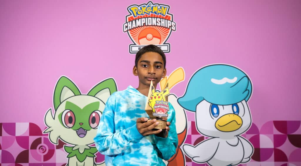 Pietro Nihal Kaludura Silva won the Video Game Junior Division as one of the 2023 Pokémon EUIC winners