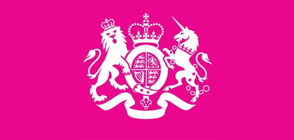 UK Government pink DCMS logo