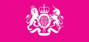 UK Government pink DCMS logo