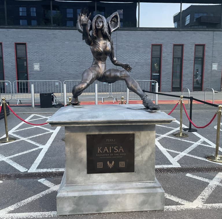 MSI 2023 AR statues placed outside Copperbox Arena