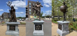 MSI 2023 AR statues of champions