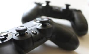 PS PlayStation Controllers Stock Image