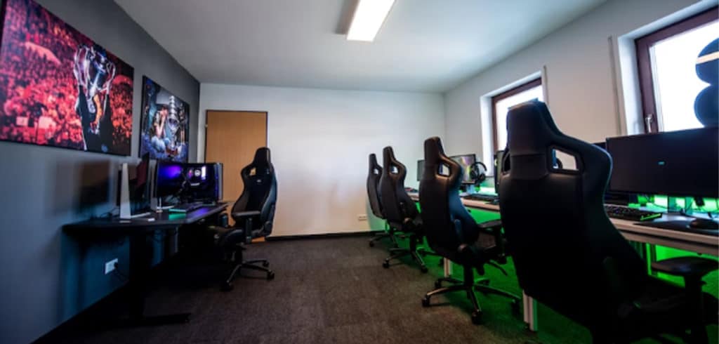 gaming room stock photo