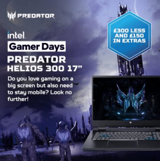 intel gamer days predator helios 300