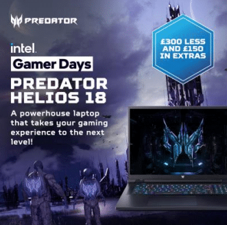 predator helios 18 intel gamer days