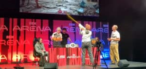 Just Stop Oil protestors on the Tekken esports stage at EGX 2023