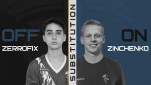 Zinchenko CS player subs in
