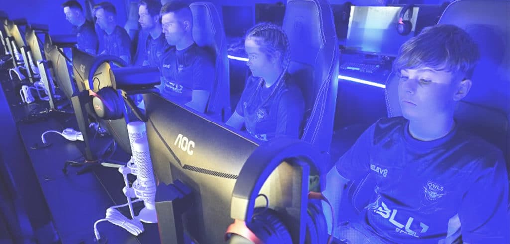 AGON by AOC monitors at the Sheffield Wednesday Esports Arena