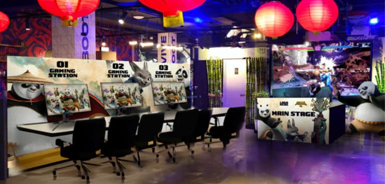 Dragon Warrior Cup at Guild Studios for launch of Kung Fu Panda 4
