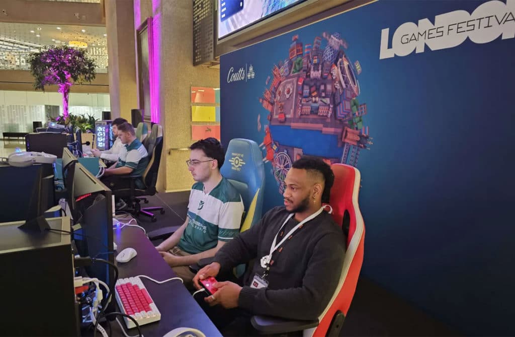 Rocket League pro players from Resolve at London Games Festival 2024