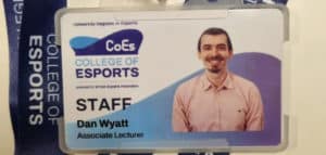Foxdrop College of Esports lecturer