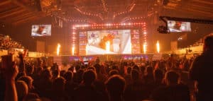 UK esports Blast Premier Wembley stage photo by Jonathon Yau
