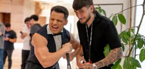 Tyler1 and Danny Aarons at the Esports World Cup 2024 opening ceremony
