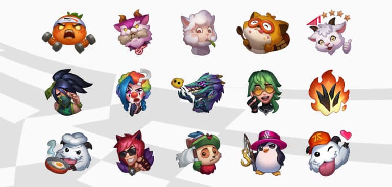 LoL esports team emotes for 2024