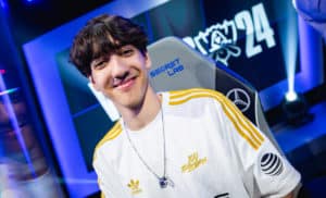 100T Sniper at Worlds 2024 (Photo by Colin Young-Wolff/Riot Games)