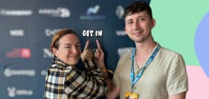 Anna Baumann with Nathan Edmonds of the agency 'Get In'