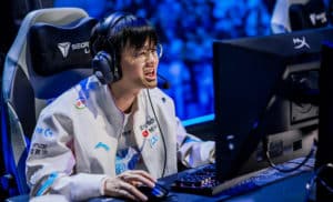 BLG Xun wins Worlds 2024 Semi Finals and heads to London (Photo by Colin Young-Wolff/Riot Games)