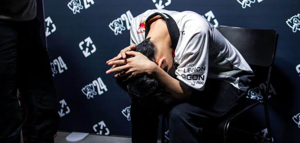 Hans Sama after G2 exited Worlds 2024 along with EU teams Fnatic and MDK (Photo by Adela Sznajder/Riot Games)