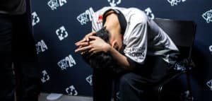 Hans Sama after G2 exited Worlds 2024 along with EU teams Fnatic and MDK (Photo by Adela Sznajder/Riot Games)