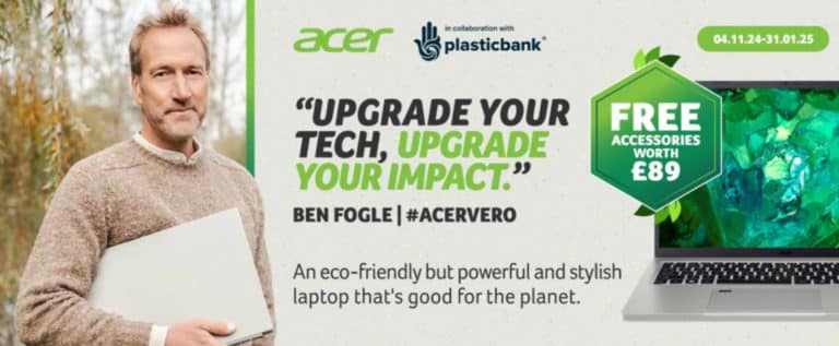 Acer UK Aspire Vero Ben Fogle partnership to tackle plastic waste