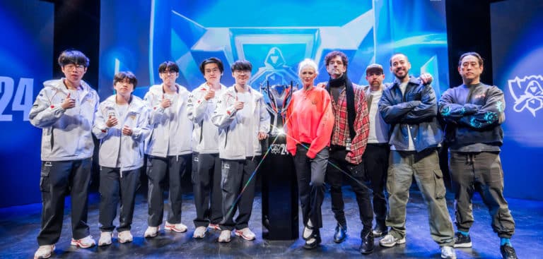 Worlds 2024 media day featuring T1 and Linkin Park (Photo by Colin Young-Wolff/Riot Games)