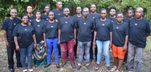 Born Free staff wear Excel Esports shirts at Kenyan national park for endangered species