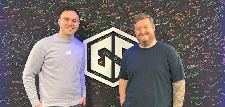 Endpoint Adz Adam Jessop and Peter Thompson at Sheffield HQ esports facility
