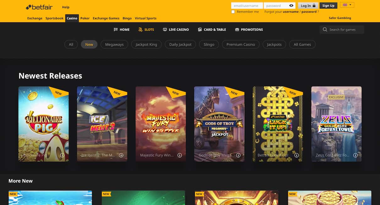 slot site UK betfair