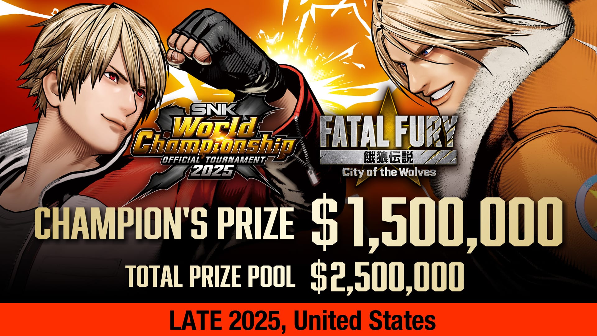 Fatal Fury COTW announce World Championship with record-breaking $2.5 million prize pool