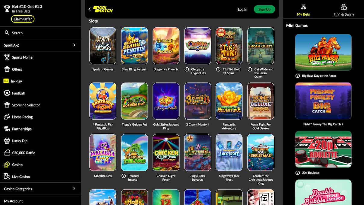 Parimatch Non UK Casino