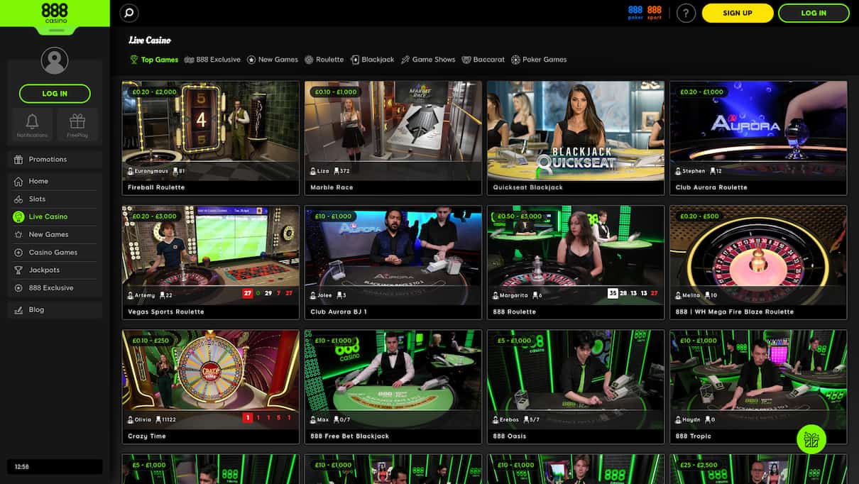 888Casino Non UK Casino