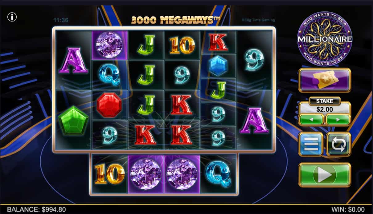 Who Wants to be a Millionaire Megaways slot BTG