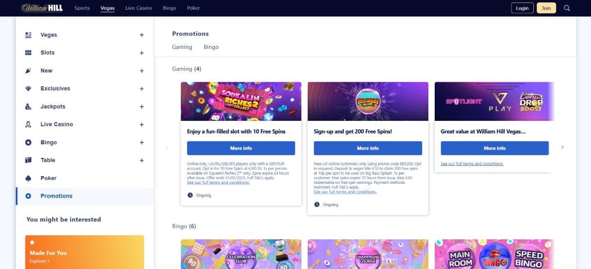 Casino Bonus Offers William Hill