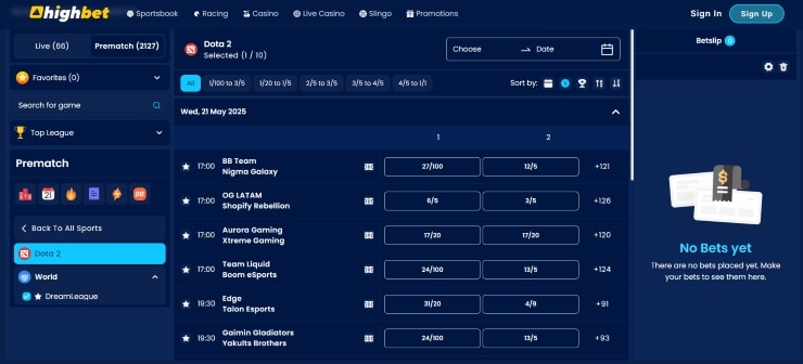 Dota 2 Betting Sites Highbet