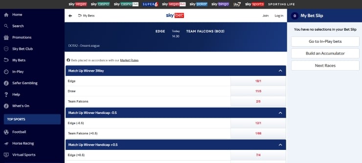 Dota 2 Betting Sites Sky Bet