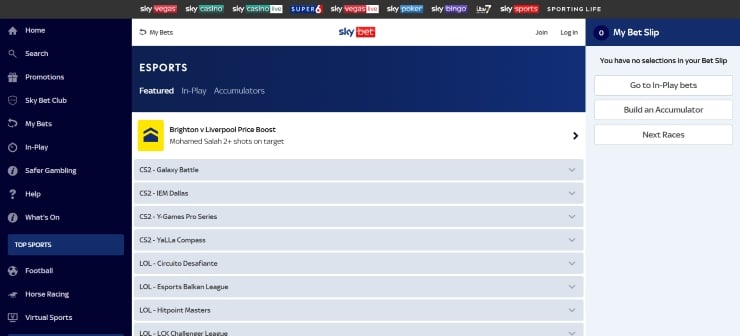 Esports Betting Sites Sky Bet