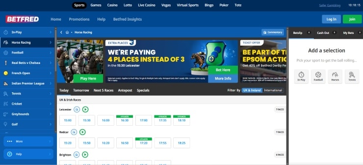 Horse Racing Betting Sites Not on Gamstop Betfred