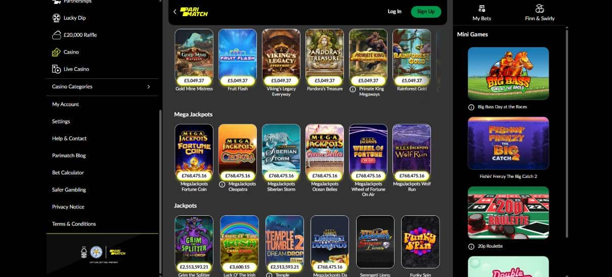 Parimatch Credit Card Casino