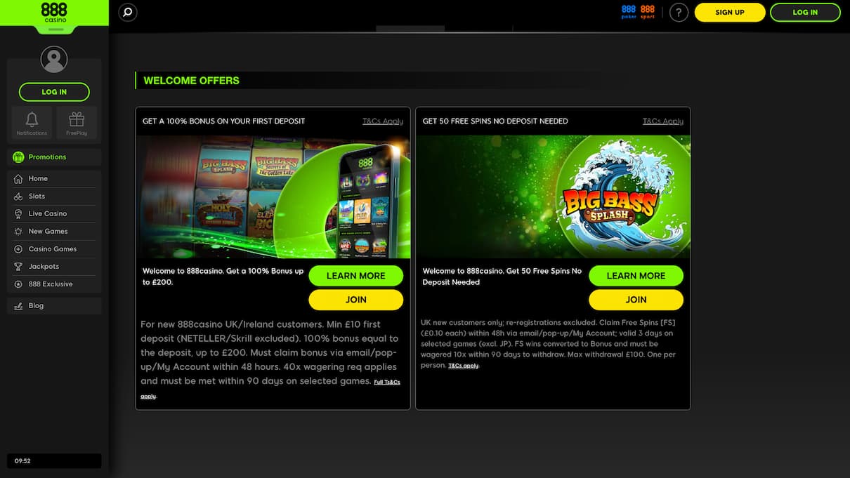888Casino Promotions